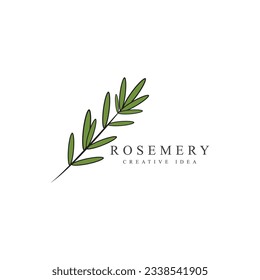 Rosemary  logo vector illustration template business element and symbol design