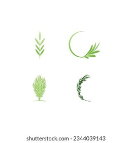 Rosemary  logo vector illustration template business element and symbol design