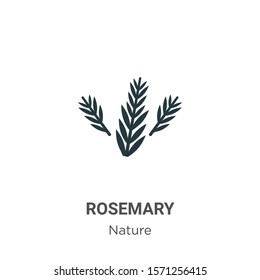 Rosemary outline vector icon. Thin line black rosemary icon, flat vector simple element illustration from editable nature concept isolated on white background