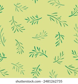 Rosemary Seamless Pattern Vector illustration for Print, Wallpaper, Decoration.