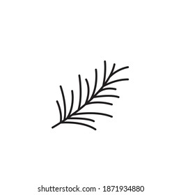 Rosemary simple thin line icon vector illustration