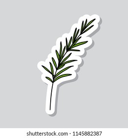 rosemary sticker doodle icon