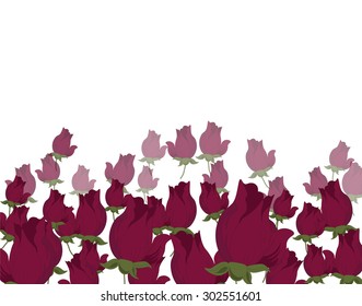 Roses background. Vector 
