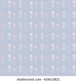 Roses background vector.  Arctic ice background with delicate roses. Romantic rose.