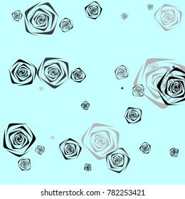 Roses Background Vector. Flowers. Beautiful Background of Roses. Vector illustration. Placer of Flowers. Roses Background Vector for Textile, Tile, Paper, Card. Banner. Abstraction with Flowers.