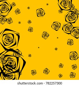Roses Background Vector. Flowers. Beautiful Background of Roses. Vector illustration. Placer of Flowers. Roses Background Vector for Textile, Tile, Paper, Card. Banner. Abstraction with Flowers.