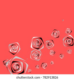 Roses Background Vector. Flowers. Beautiful Background of White Roses. Vector illustration. Placer of Flowers. Roses Background Vector for Textile, Tile, Paper, Card. Banner. Abstraction with Flowers.