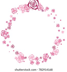 Roses Background Vector. Flowers. Beautiful Background of Roses. Vector illustration. Placer of Flowers. Roses Background Vector for Textile, Tile, Paper, Card. Banner. Abstraction with Flowers.