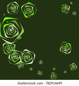 Roses Background Vector. Flowers. Beautiful Background of Roses. Vector illustration. Placer of Flowers. Roses Background Vector for Textile, Paper, Card. Banner. Abstraction with Flowers. Floral.
