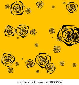 Roses Background Vector. Flowers. Beautiful Background of Roses. Vector illustration. Placer of Flowers. Roses Background Vector for Textile, Tile, Paper, Card. Banner. Abstraction with Flowers.