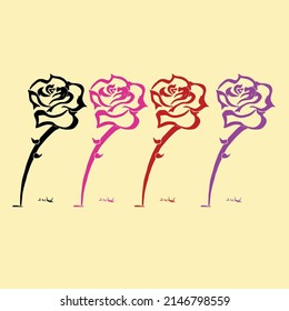 roses  black  pink  purple  red