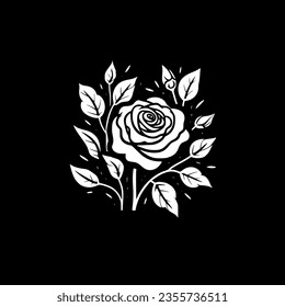 Roses | Black and White Vector illustration