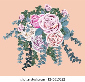 Roses bouquet romantic flowers