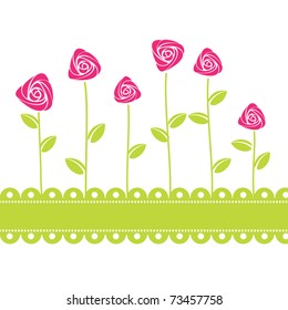 roses card background. Vector illustration