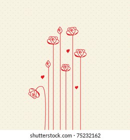 Roses card, doodles