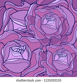 Roses composition. Botanical wallpaper. Vector illustration. Digital art. Cartoon background. 