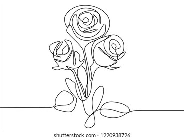 7,441 Continuous line roses Images, Stock Photos & Vectors | Shutterstock