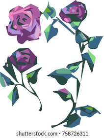Roses in decorative processing
