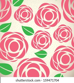 roses design over floral background vector illustration 