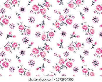 Rosenzeichnungen und einzelne Blumenelemente Muster