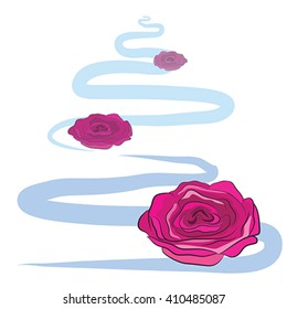 Roses Floating in Water