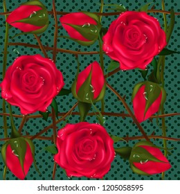 Roses. floral background of flowers roses and pearls. Wallpaper. Background. Textile. A seamless pattern that repeats from pearls and pinkish roses. Wedding dressing. Festive card