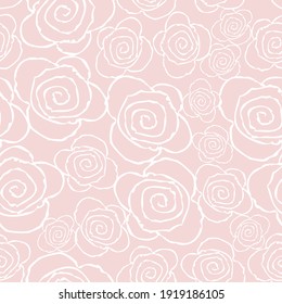 Roses floral seamless pattern. Flowery texture. Great for printing, packaging. Vector illustration.