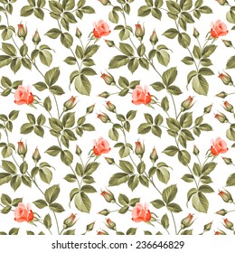 Roses flower background of red fashion rose for your design. Vector illustration.