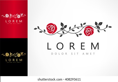 roses flower logo