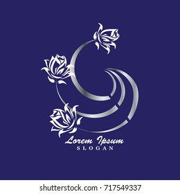 roses flower logo