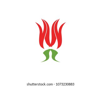 Roses flower logo design template
