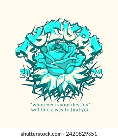 Diseño de vectores de flores para camisetas, ropa de calle, estilo Uban y afiche