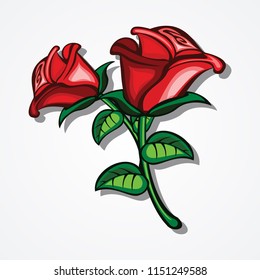 roses flower vector illustration