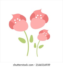 Roses flowers bouquet isolated on white background. Flower arrangement. Vector illustration.