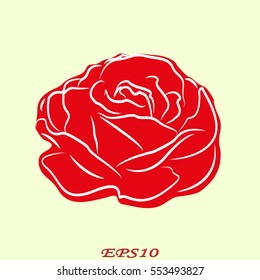 roses, flowers, icon, vector illustration eps10