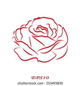 roses, flowers, icon, vector illustration eps10