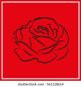 roses, flowers, icon, vector illustration eps10
