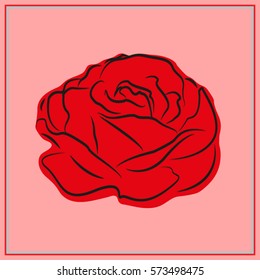 roses, flowers, icon, vector illustration eps10