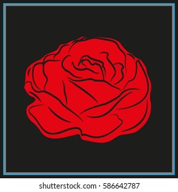 roses, flowers, icon, vector illustration eps10