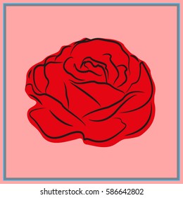 roses, flowers, icon, vector illustration eps10
