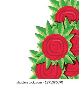roses flowers isolated icon