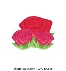 roses flowers isolated icon