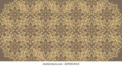 Rosen. Blumen nahtlose Vektor braun Muster. Rosenblumen und Blätter. einfarbiger floraler Vintage-Hintergrund.
