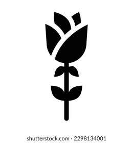 roses glyph icon illustration vector graphic