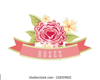 roses graphic design , vector illustration
