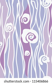 Roses graphic seamless pattern in purple colors