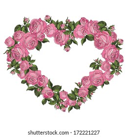 roses heart shape 