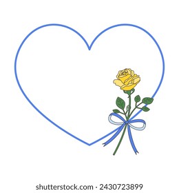Roses and hearts frame, Father's Day, celebration frame