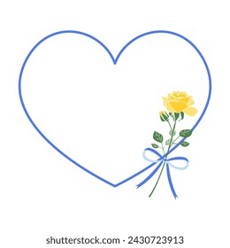 Roses and hearts frame, Father's Day, celebration frame