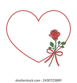 Marco de rosas y corazones, marco festivo